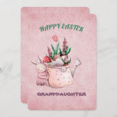 ハッピーイースター孫 招待状 (正面/裏面)