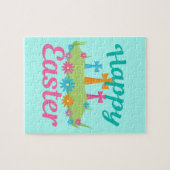 ハッピーイースター宗教フローラがクリスチャンを越える ジグソーパズル (横)