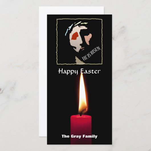 ハッピーイースター宗教聖書聖句引用文 シーズンカード (正面/裏面)