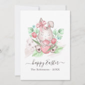 ハッピーイースター家族の写真のコラージュの挨拶 シーズンカード (正面)