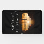 ハッピーイースター彼は三十字架を起こした 横断幕 (横)