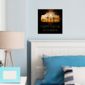 ハッピーイースター彼は三十字架を起こした 箔ポスター (インサイチュ (寝室))