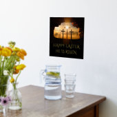 ハッピーイースター彼は三十字架を起こした 箔ポスター (レイダウン (キッチン))