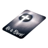 ハッピーイースター彼は十字架に立ち上がる マグネット (左側)