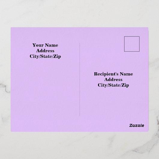 ハッピーイースター彼は聖書の節パープルを復活させ王室のた 箔シーズンポストカード (裏面)