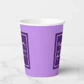 ハッピーイースター彼は聖書の聖句パープルを復活させた 紙コップ (左)