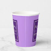 ハッピーイースター彼は聖書の聖句パープルを復活させた 紙コップ (右)