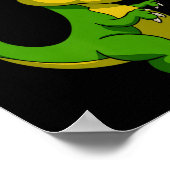 ハッピーイースター恐竜バニー耳イースターボーイズ子供 ポスター (角)