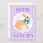 ハッピーイースター恵みグリーティングカード 招待状 (正面/裏面)