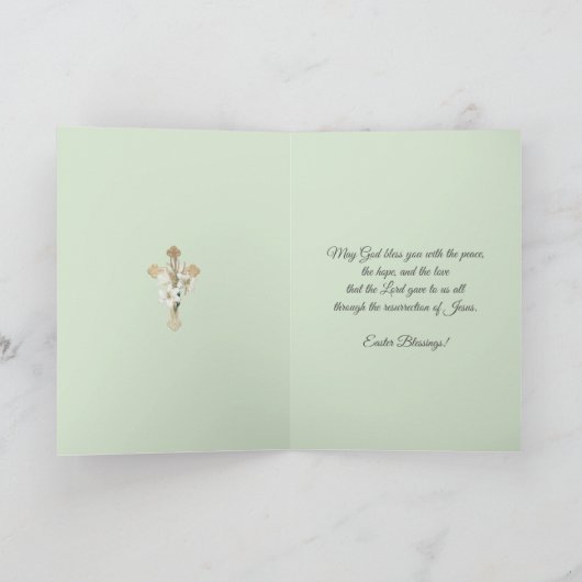 ハッピーイースター恵み復活司祭ヴィンテージ シーズンカード (内部)