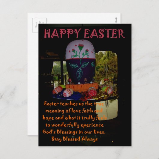 ハッピーイースター愛と希望 シーズンポストカード (正面/裏面)