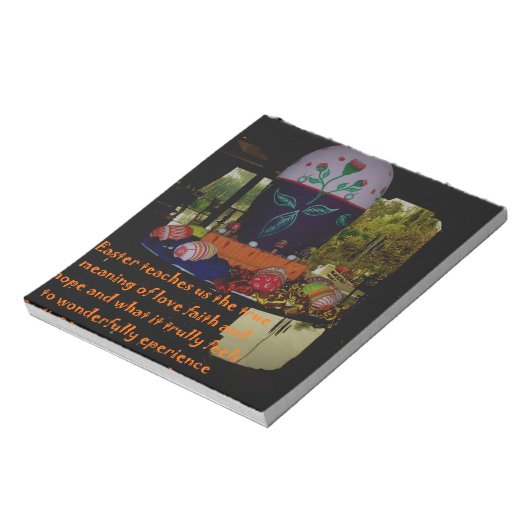 ハッピーイースター愛と希望 ノートパッド (回転)