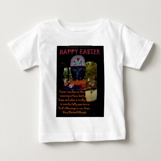 ハッピーイースター愛と希望 ベビーTシャツ (正面)