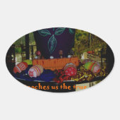 ハッピーイースター愛と希望 楕円形シール (正面)