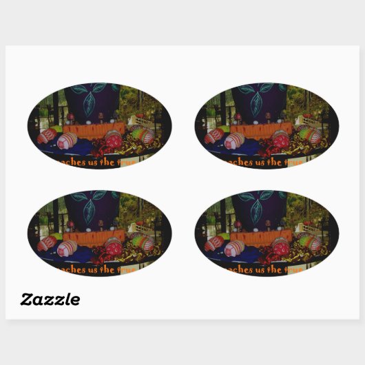 ハッピーイースター愛と希望 楕円形シール (シート)