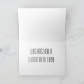 ハッピーイースター愛らしいファジー・アヒル写真 シーズンカード (内部)