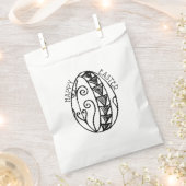 ハッピーイースター手描きイースターエッグ大人の着色 フェイバーバッグ (クリップ留めされた状態)