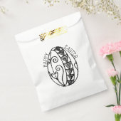 ハッピーイースター手描きイースターエッグ大人の着色 フェイバーバッグ (封をした状態)