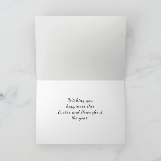 ハッピーイースター折り畳みホリデーカード シーズンカード (内部)