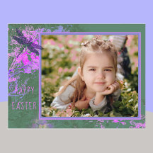 ハッピーイースター抽象芸術フローラアートフォトフレームポスト