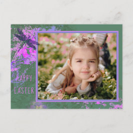 ハッピーイースター抽象芸術フローラアートフォトフレーム ポストカード