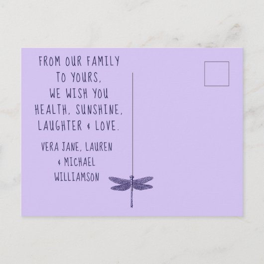 ハッピーイースター抽象芸術フローラアートフォトフレーム ポストカード (裏面)