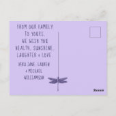 ハッピーイースター抽象芸術フローラアートフォトフレーム ポストカード (裏面)