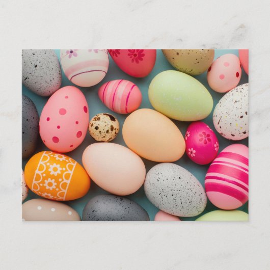 ハッピーイースター挨拶 ポストカード (正面)