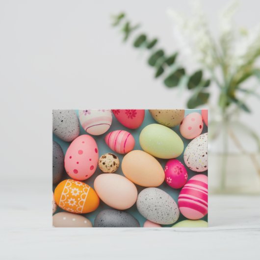 ハッピーイースター挨拶 ポストカード (スタンド正面)