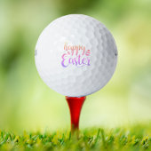 ハッピーイースター数々の色のイースター卵タイポグラフィ ゴルフボール