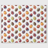 ハッピーイースター数々の色の卵 ラッピングペーパー (フラット)