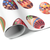 ハッピーイースター数々の色の卵 ラッピングペーパー (ロールコーナー)