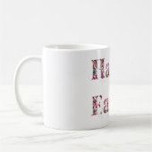 ハッピーイースター文字フニエスターエッグ コーヒーマグカップ (左)