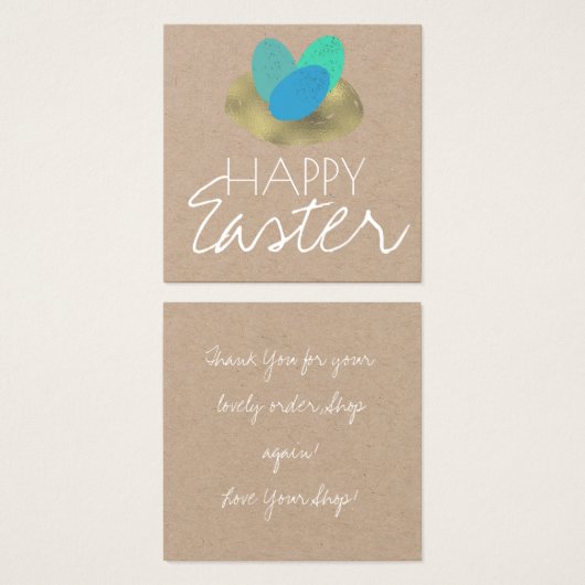 ハッピーイースター斑点卵イースターネストビジネス (正面&裏面)