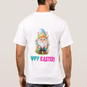 ハッピーイースター日 – キャラクター Tシャツ (裏面)