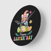 ハッピーイースター日 ラウンド壁時計 (傾斜)