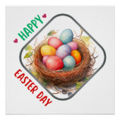 ハッピーイースター日 – 写真 ポスター (正面)