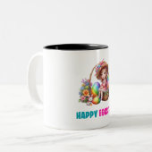 ハッピーイースター日 – 祝 ツートーンマグカップ (正面左)