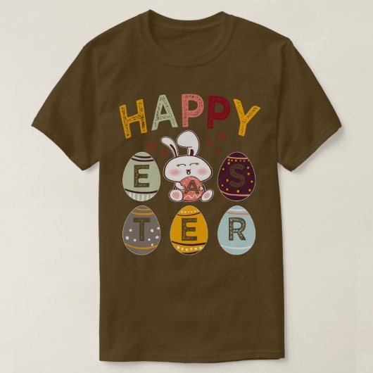 ハッピーイースター日 Tシャツ (デザイン正面)