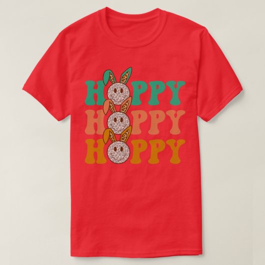 ハッピーイースター昇華ボホスタイル Tシャツ (デザイン正面)