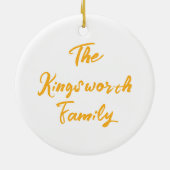 ハッピーイースター春の可愛いバニーの花 セラミックオーナメント (裏面)