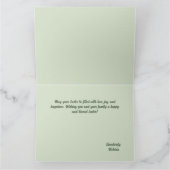 ハッピーイースター春の花イラストレーションカード カード (内部)