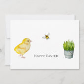 ハッピーイースター春の花 招待状 (裏面)