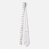 ハッピーイースター春イエローミントグリーンシンプル ネクタイ (裏面)