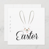 ハッピーイースター春キュートバニーイースターエッグ狩り シーズンカード (正面/裏面)