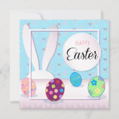 ハッピーイースター春キュートバニーイースターエッグ狩り シーズンカード (正面)