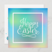 ハッピーイースター春キュートバニーイースターエッグ狩り シーズンカード (正面/裏面)