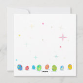 ハッピーイースター春キュートバニーイースターエッグ狩り シーズンカード (裏面)