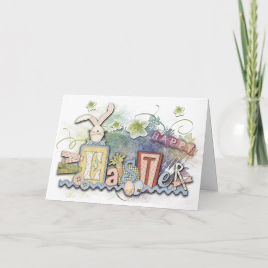 ハッピーイースター春コラージュ シーズンカード (正面)