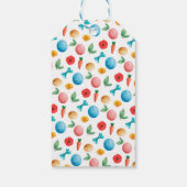 ハッピーイースター春チューリップブルーリボンカスタマイズ ギフトタグ (裏面)